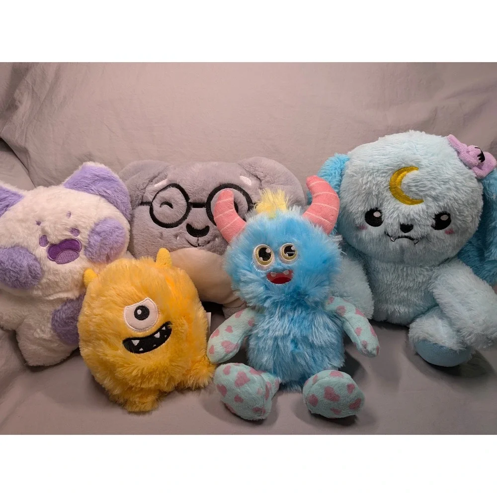 UglyDolls Plush Lot Fuggler Mixed Monsters Stuffed Animals Bop-N-Beep and friend